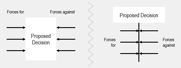 The force field diagram can be represented in one of these two formats.